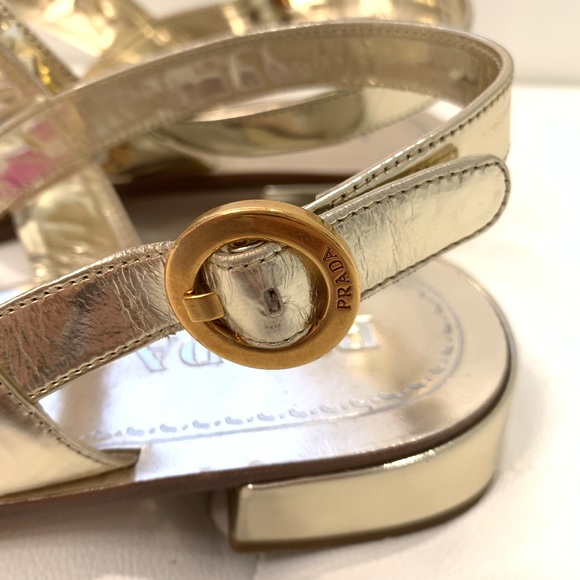 PRADA Flower Application Sandals Sz 41 - Picture 5 of 6